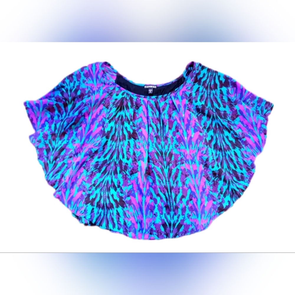 Express flirty multi colored top